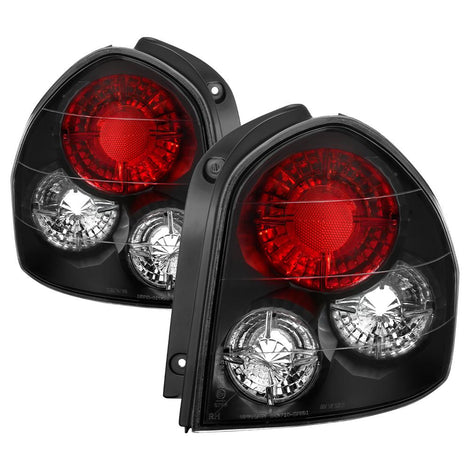 Black Euro Style Tail Lights <br>01-06 Hyundai Santa Fe