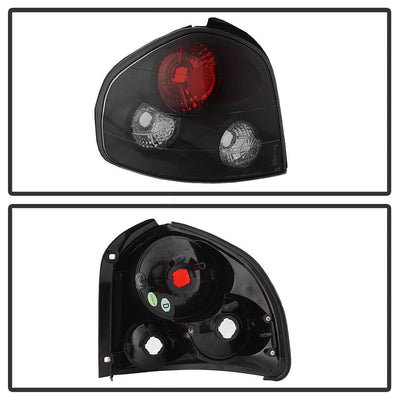 Black Euro Style Tail Lights <br>01-06 Hyundai Santa Fe