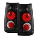 Black Euro Style Tail Lights <br>89-94 Isuzu Amigo 91-97 Isuzu Rodeo