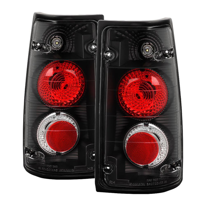 Black Euro Style Tail Lights <br>89-94 Isuzu Amigo 91-97 Isuzu Rodeo