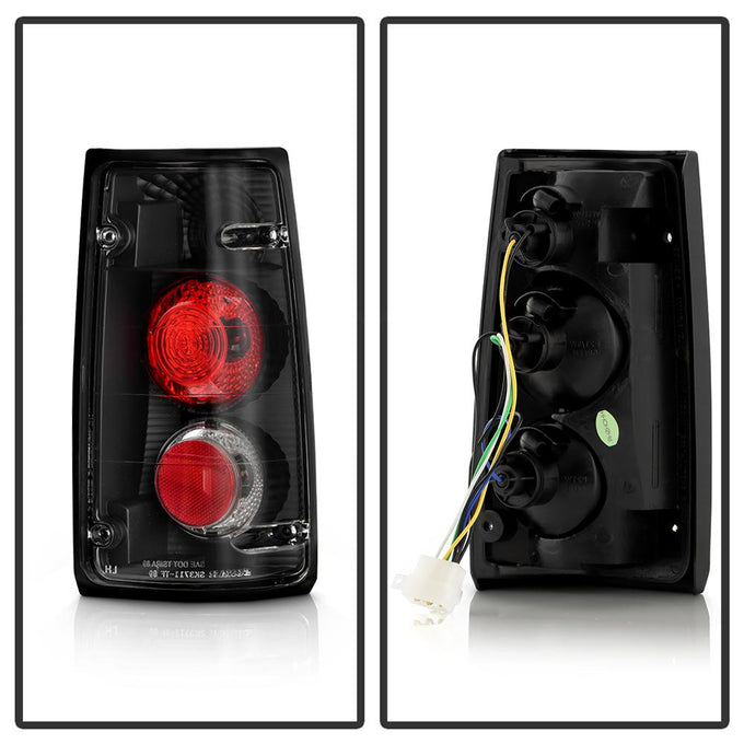 Black Euro Style Tail Lights <br>89-94 Isuzu Amigo 91-97 Isuzu Rodeo
