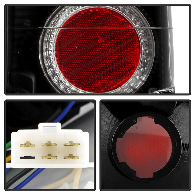 Black Euro Style Tail Lights <br>89-94 Isuzu Amigo 91-97 Isuzu Rodeo