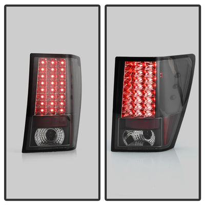 Black LED Tail Lights <br>05-06 Jeep Grand Cherokee