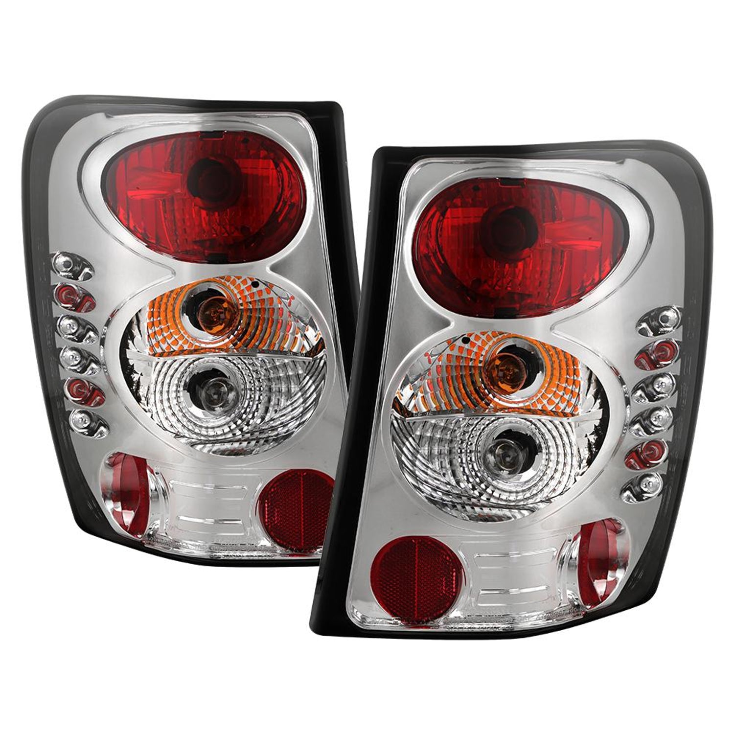 Chrome Euro Style Tail Lights <br>99-04 Jeep Grand Cherokee