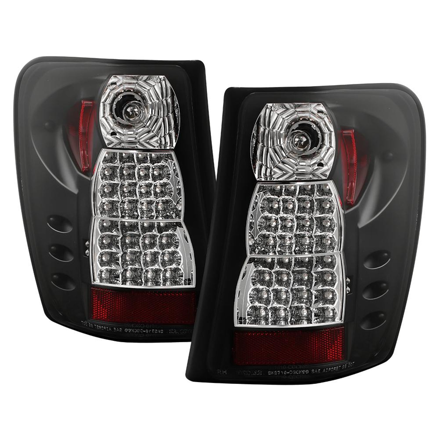 Black LED Tail Lights <br>99-04 Jeep Grand Cherokee