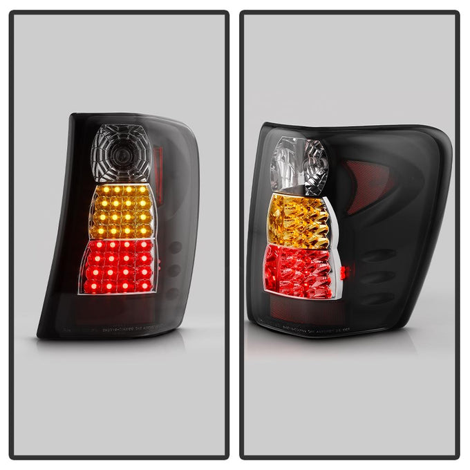 Black LED Tail Lights <br>99-04 Jeep Grand Cherokee