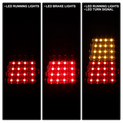 Black LED Tail Lights <br>99-04 Jeep Grand Cherokee