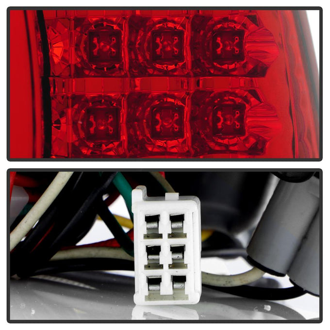 Red Clear LED 4pcs Tail Lights with Trunk Piece <br>98-05 Lexus GS300 98-00 Lexus GS400