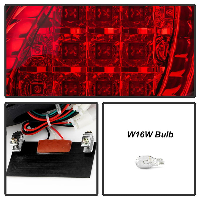 Red Clear LED 4pcs Tail Lights with Trunk Piece <br>98-05 Lexus GS300 98-00 Lexus GS400
