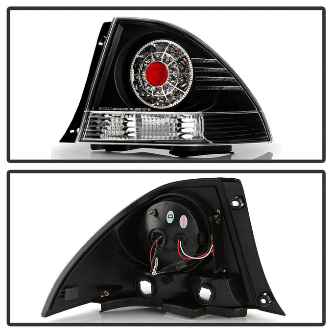 Black LED Tail Lights <br>01-05 Lexus IS300
