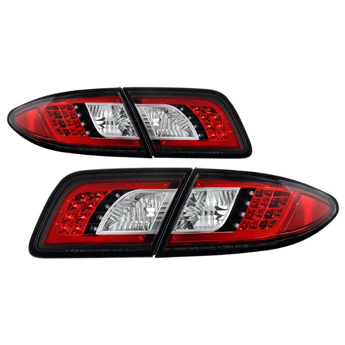Black LED Tail Lights <br>03-08 Mazda 6
