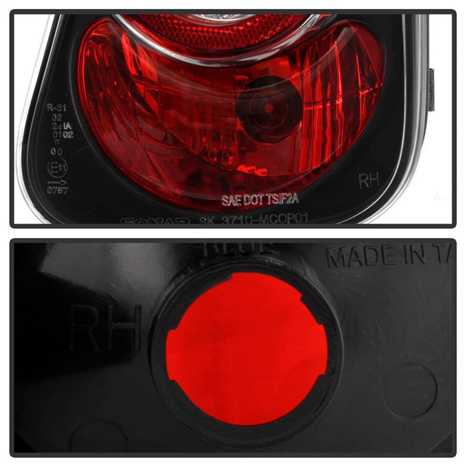 Black Euro Style Tail Lights <br>02-08 Mini Cooper