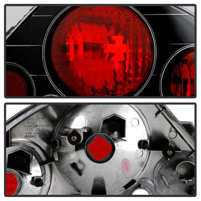 Black Euro Style Tail Lights <br>00-02 Mitsubishi Eclipse