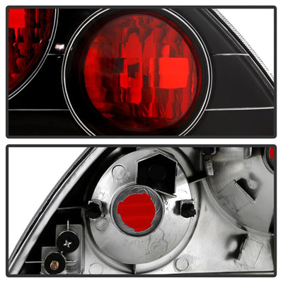 Black Euro Style Tail Lights <br>00-02 Mitsubishi Eclipse