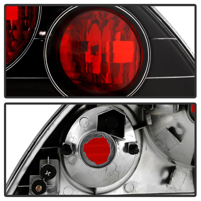 Black Euro Style Tail Lights <br>00-02 Mitsubishi Eclipse