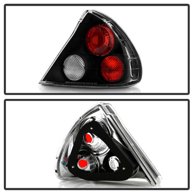 Black Euro Style Tail Lights <br>99-02 Mitsubishi Mirage