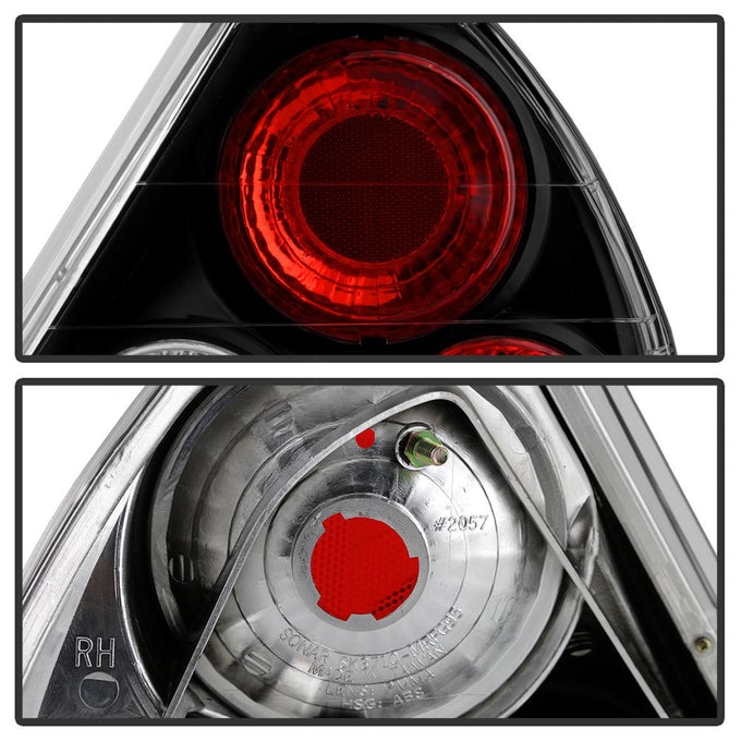 Black Euro Style Tail Lights <br>99-02 Mitsubishi Mirage