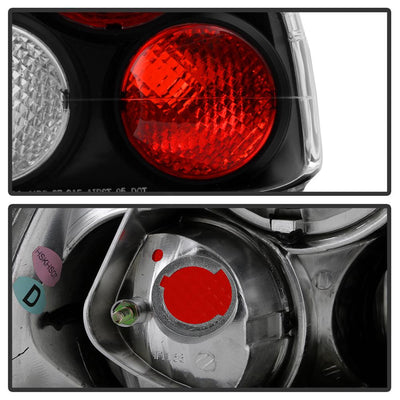 Black Euro Style Tail Lights <br>99-02 Mitsubishi Mirage