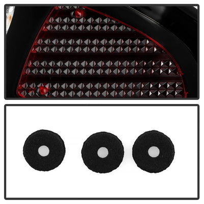 Black LED Tail Lights <br>95-98 Nissan 240SX