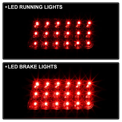 Black LED Tail Lights <br>95-98 Nissan 240SX
