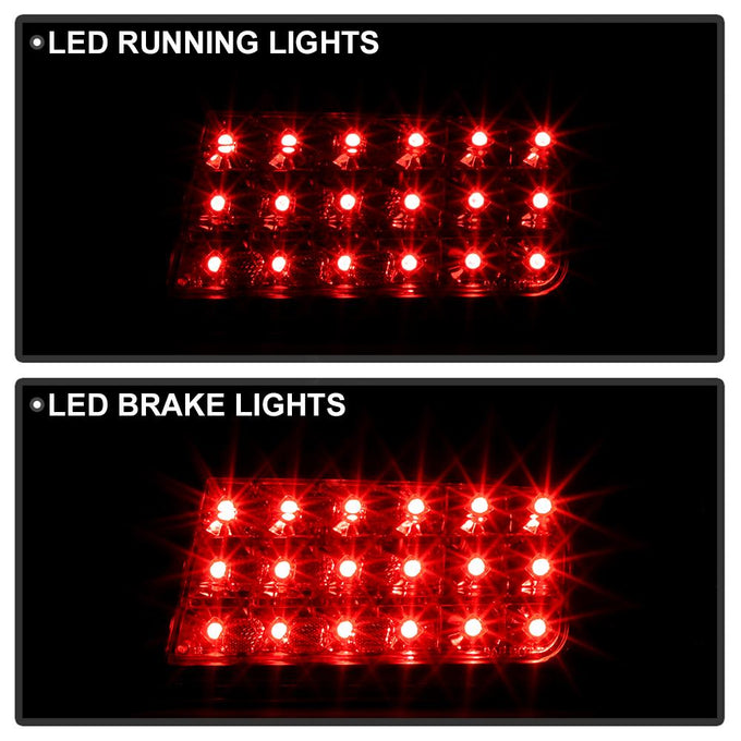 Black LED Tail Lights <br>95-98 Nissan 240SX