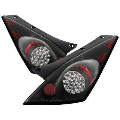 Black LED Tail Lights <br>03-05 Nissan 350Z