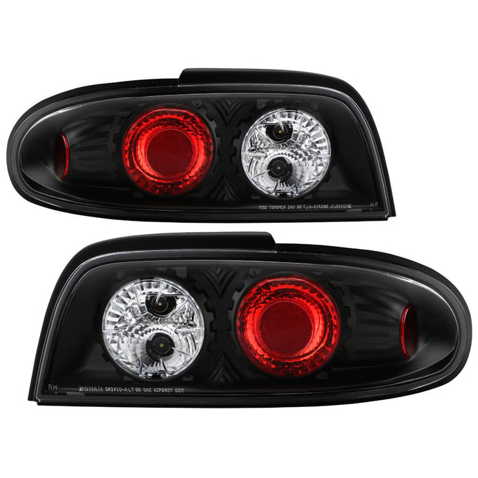 Black Euro Style Tail Lights <br>93-97 Nissan Altima