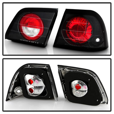 Black Euro Style Tail Lights <br>97-99 Nissan Maxima