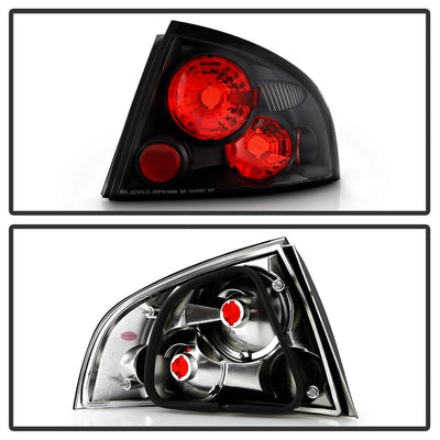 Black Euro Style Tail Lights <br>00-03 Nissan Sentra
