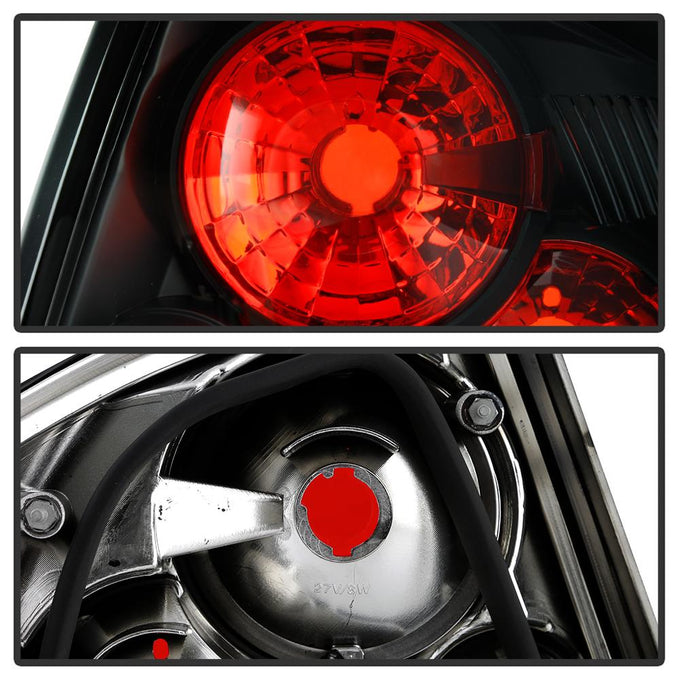 Black Euro Style Tail Lights <br>00-03 Nissan Sentra