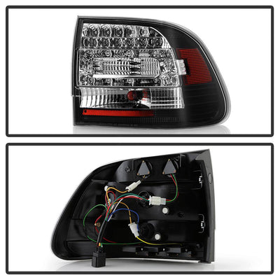 Black LED Tail Lights <br>03-06 Porsche Cayenne