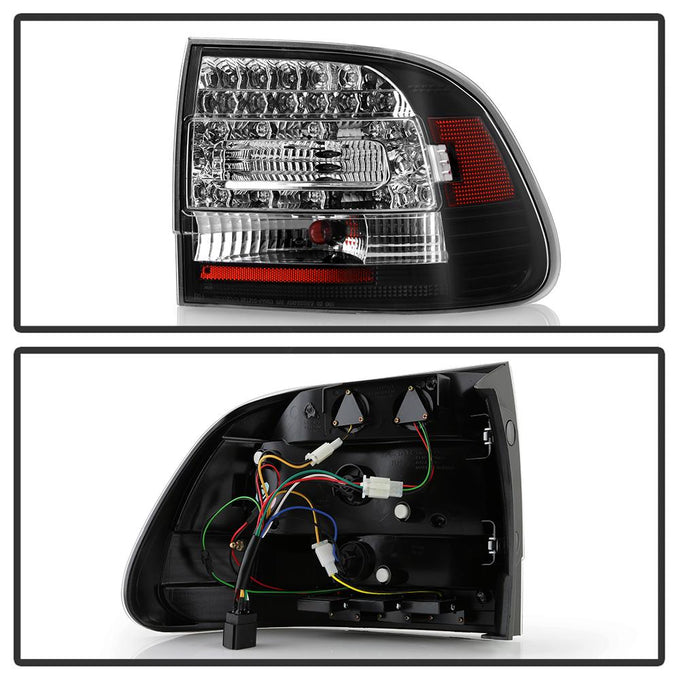 Black LED Tail Lights <br>03-06 Porsche Cayenne