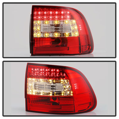 Red Clear LED Tail Lights <br>03-06 Porsche Cayenne