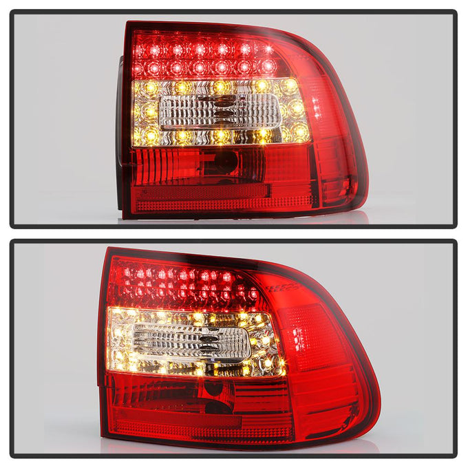Red Clear LED Tail Lights <br>03-06 Porsche Cayenne