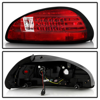 Red Clear LED Tail Lights <br>97-03 Pontiac Grand Prix