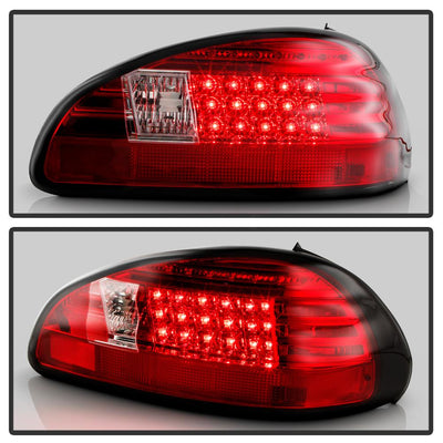 Red Clear LED Tail Lights <br>97-03 Pontiac Grand Prix