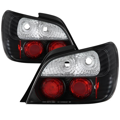 Black Euro Style Tail Lights <br>02-03 Subaru Impreza
