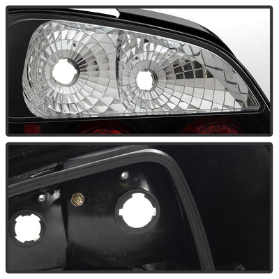 Black Euro Style Tail Lights <br>02-03 Subaru Impreza