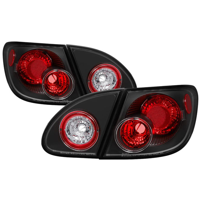 Black Euro Style Tail Lights <br>03-08 Toyota Corolla