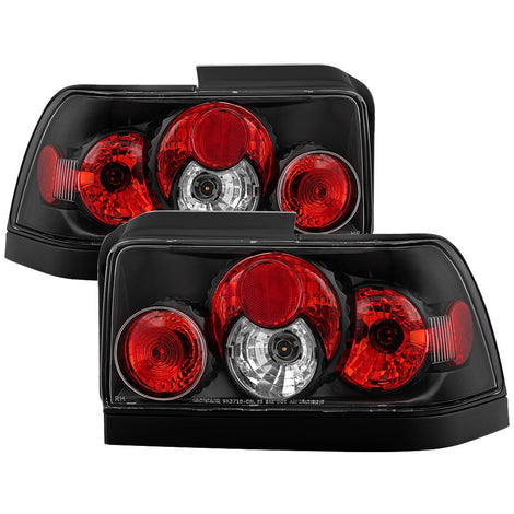 Black Euro Style Tail Lights <br>93-97 Toyota Corolla