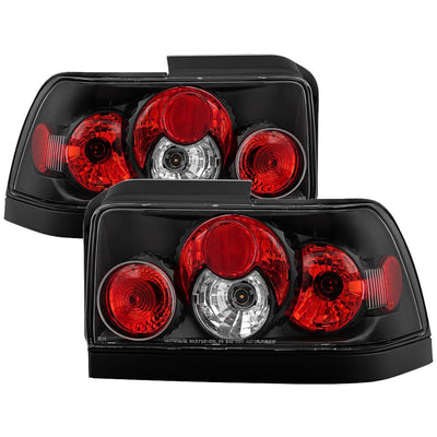 Black Euro Style Tail Lights <br>93-97 Toyota Corolla