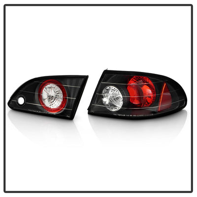Black Euro Style Tail Lights <br>98-02 Toyota Corolla