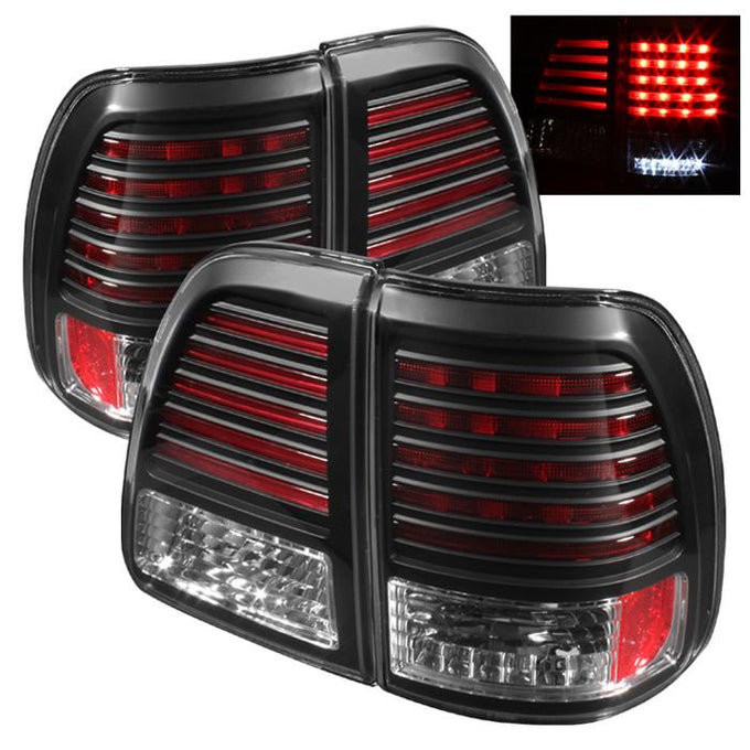 Black LED Tail Lights <br>98-05 Toyota Land Cruiser