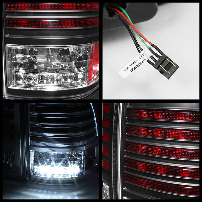 Black LED Tail Lights <br>98-05 Toyota Land Cruiser