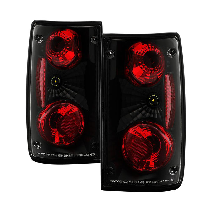 Black Euro Style Tail Lights <br>89-95 Toyota Pickup