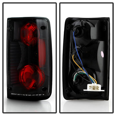 Black Euro Style Tail Lights <br>89-95 Toyota Pickup