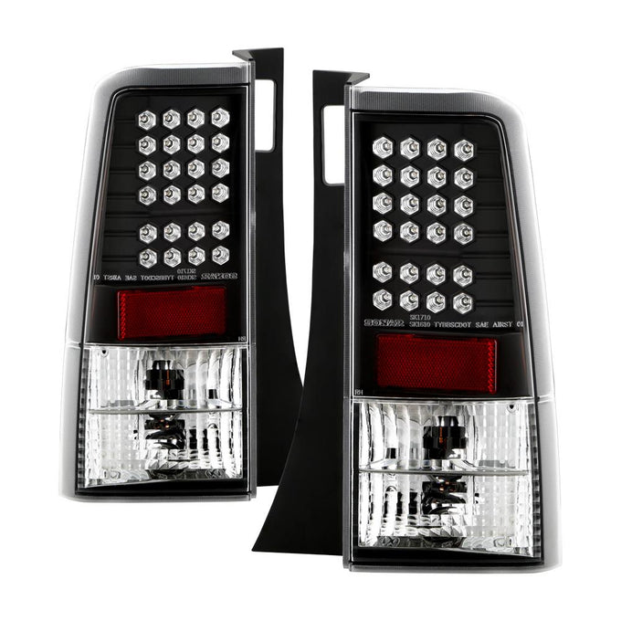 Black LED Tail Lights <br>04-06 Scion xB