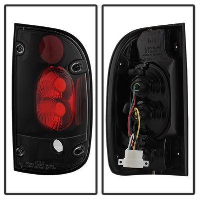 Black Euro Style Tail Lights <br>01-04 Toyota Tacoma