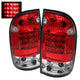Red Clear LED Tail Lights <br>01-04 Toyota Tacoma