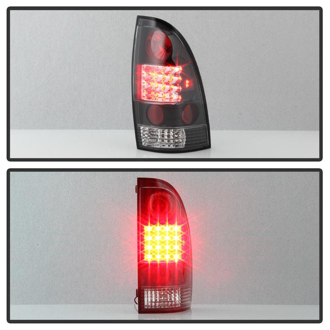 Black LED Tail Lights <br>05-15 Toyota Tacoma